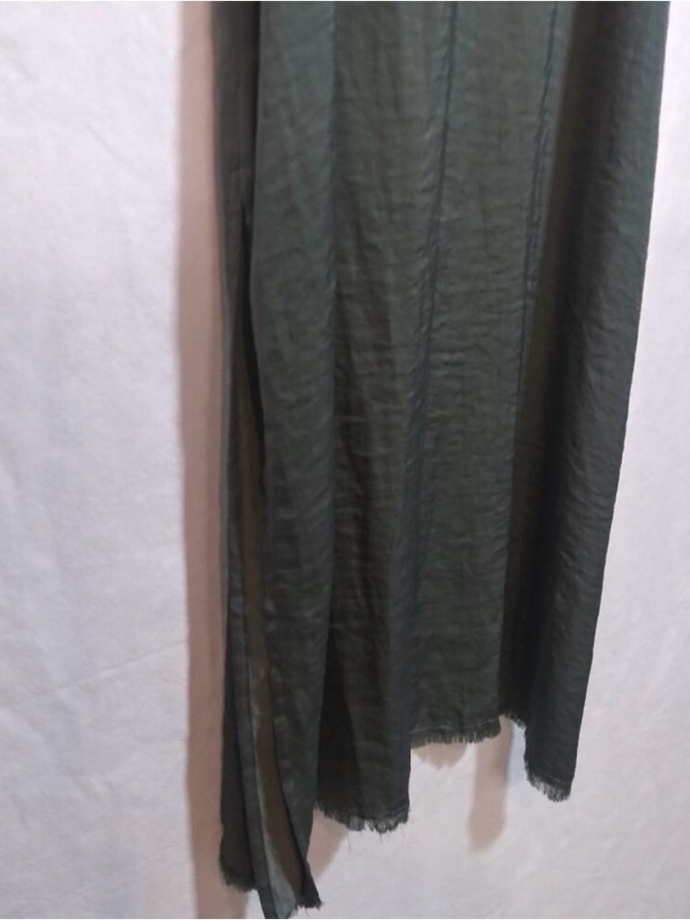 aerie Olive Green Slip Midi Dress with Side Slits NWOT S - Picture 4 of 8